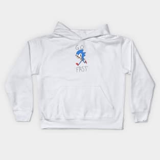 Sonic go fast Kids Hoodie